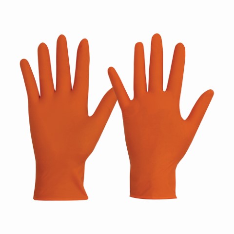 PROCHOICE GLOVES DISPOSABLE HEAVY DUTY ORANGE NITRILE POWDER-FREE ( BOX/100)